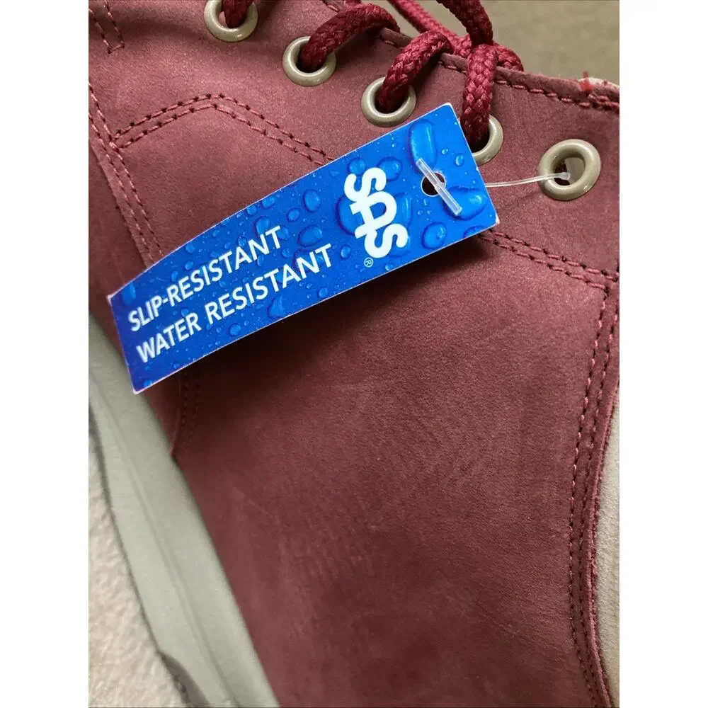 SAS‎ Gretchen Ankle Boot Women’s Sz 9.5 New Maroon Red Water Slip Resistant
